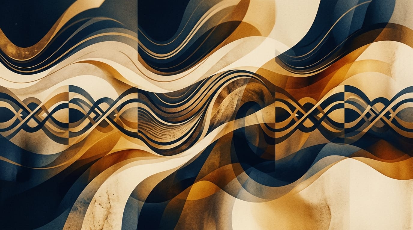 visual representation of jazz song forms and harmonic structures, abstract musical notation style